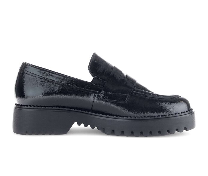 Gabor Damen  Loafer Schwarz - Lackleder