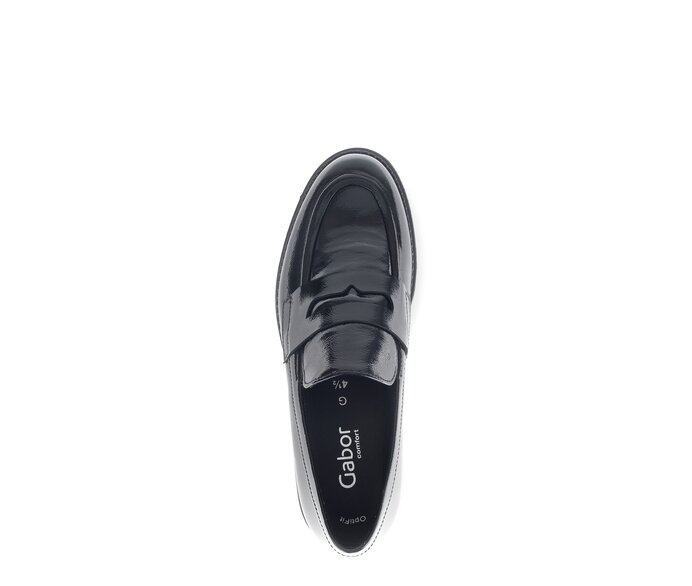 Gabor Damen  Loafer Schwarz - Lackleder