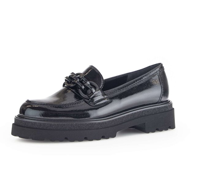 Gabor Damen  Loafer Schwarz - Lackleder