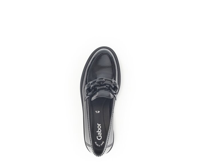 Gabor Damen  Loafer Schwarz - Lackleder