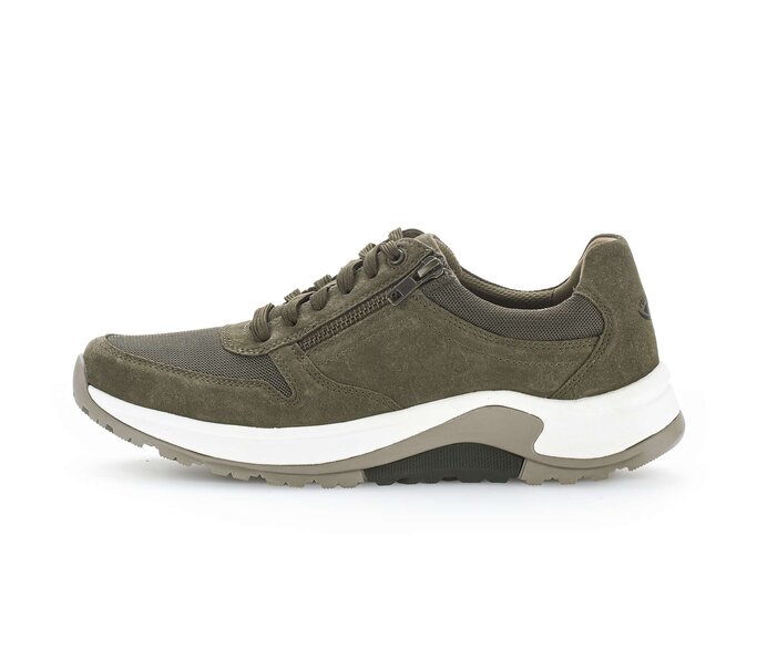 Gabor Herren Rollingsoft Sneaker Low Grün - Materialmix Leder/Textil