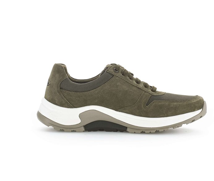 Gabor Herren Rollingsoft Sneaker Low Grün - Materialmix Leder/Textil