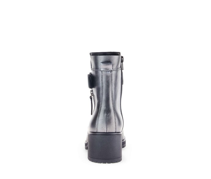 Gabor Damen  Plateau Stiefelette Silber - Glattleder