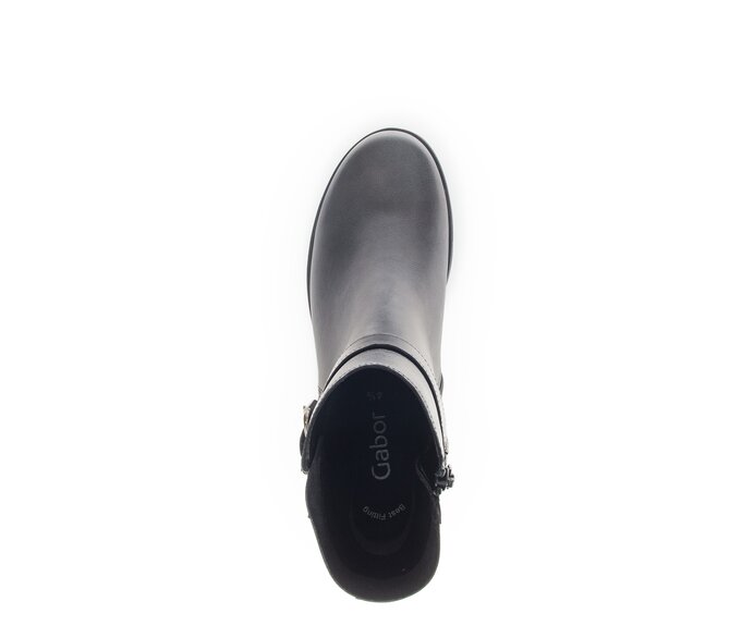 Gabor Damen  Plateau Stiefelette Silber - Glattleder