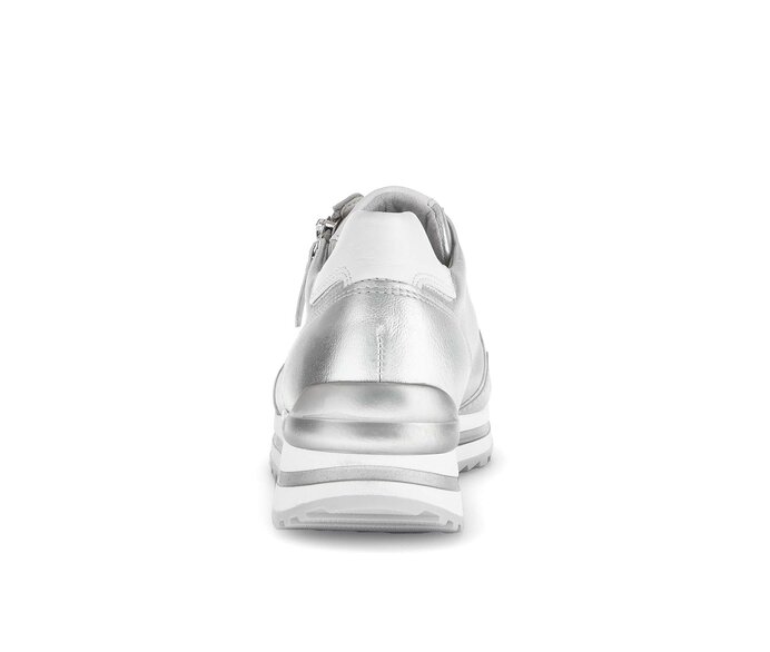 Gabor Damen  Sneaker Low Silber - Materialmix Leder