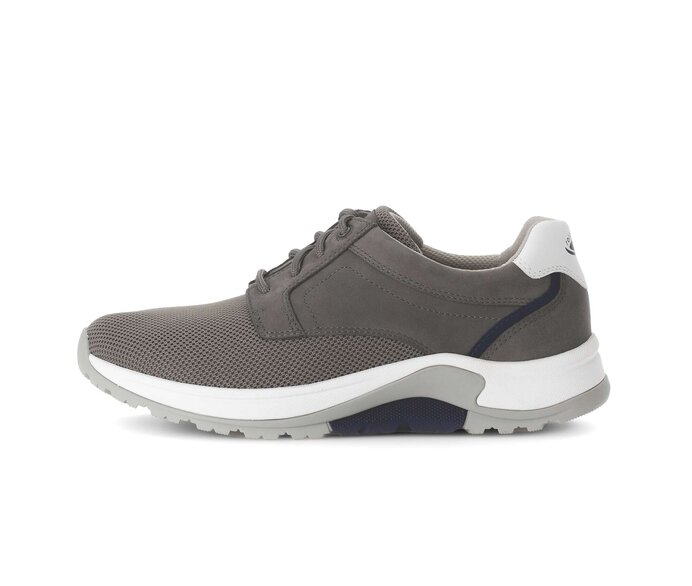 Gabor Herren Rollingsoft Sneaker Low Grau - Materialmix Leder/Textil
