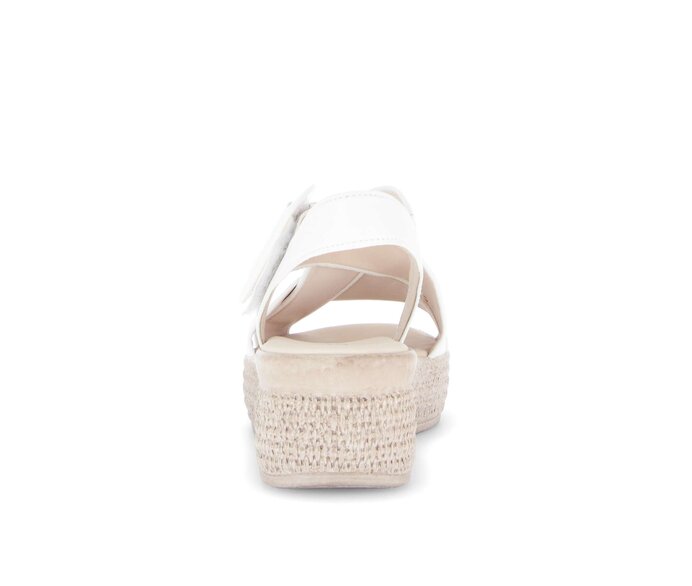 Gabor Damen  Plateau Sandale Creme - Glattleder