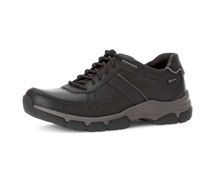 Pius Gabor Herren Sneaker Low Schwarz - Glattleder
