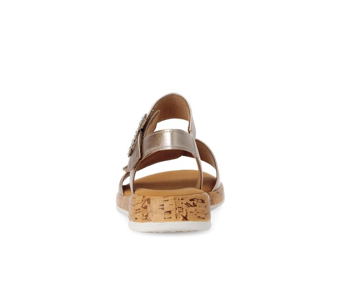Gabor Damen  Riemchensandale Gold - Effektleder