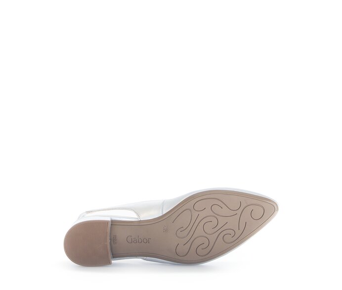 Gabor Damen  Slingpumps Silber - Effektleder