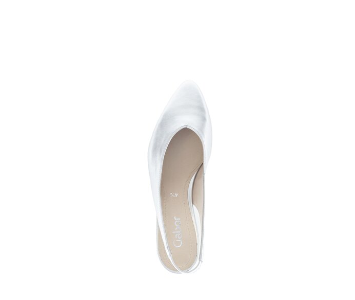Gabor Damen  Slingpumps Silber - Effektleder