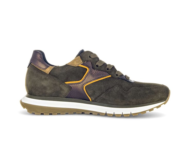 Gabor Damen  Sneaker Low Grün - Materialmix Leder