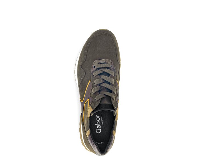 Gabor Damen  Sneaker Low Grün - Materialmix Leder