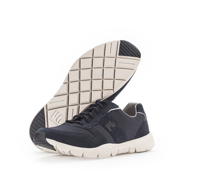 Pius Gabor Herren Sneaker Low Blau - Materialmix Leder/Textil