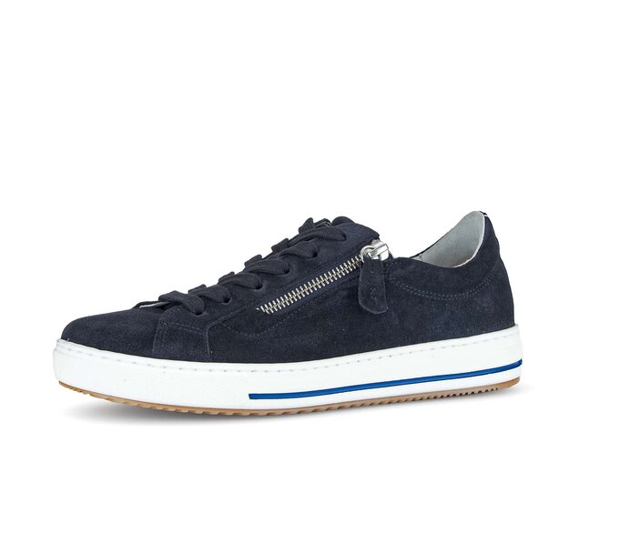 Gabor Damen  Sneaker Low Blau - Rauleder