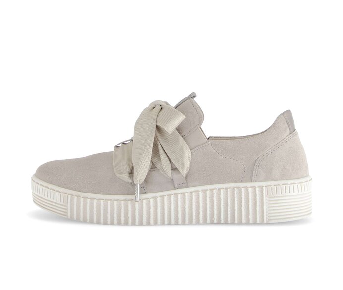 Gabor Damen Sneaker Low Beige - Materialmix Leder