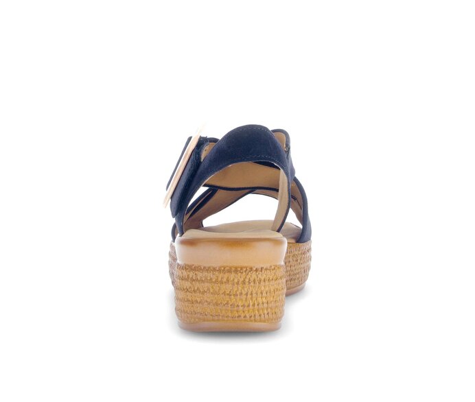 Gabor Damen  Plateau Sandale Blau - Rauleder