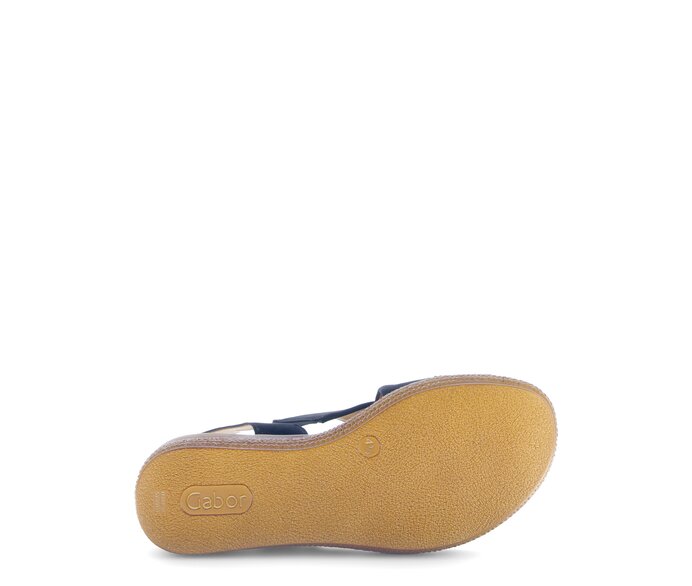 Gabor Damen  Plateau Sandale Blau - Rauleder