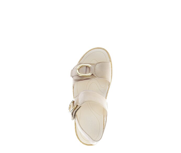 Gabor Damen  Plateau Sandale Beige - Rauleder