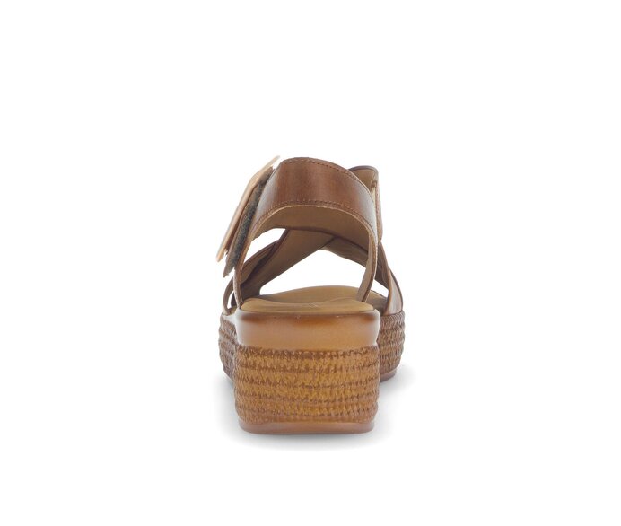 Gabor Damen  Plateau Sandale Braun - Glattleder