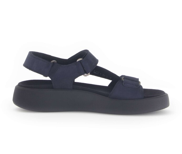 Gabor Damen  Riemchensandale Blau - Materialmix Leder