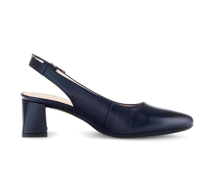 Gabor Damen  Slingpumps Blau - Glattleder