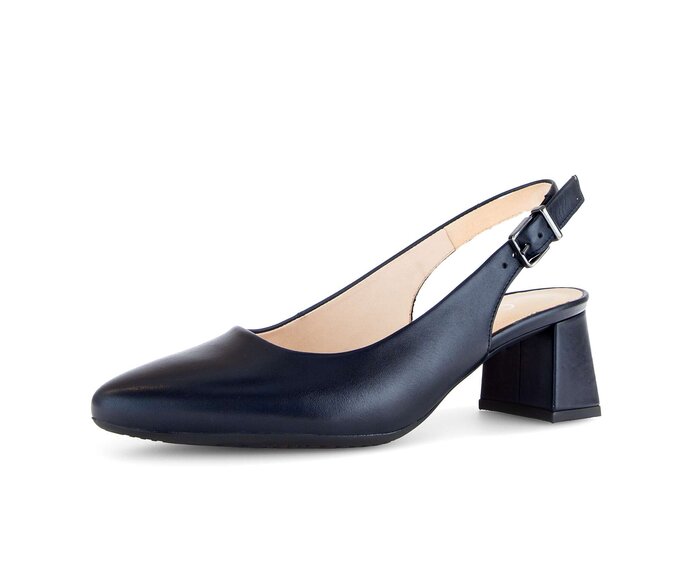 Gabor Damen  Slingpumps Blau - Glattleder