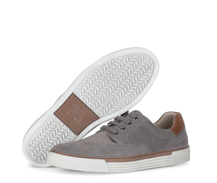 Pius Gabor Herren Sneaker Low Grau - Materialmix Leder
