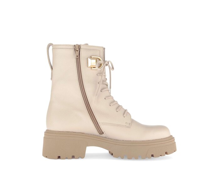 Gabor Damen  Biker Boots Beige - Glattleder