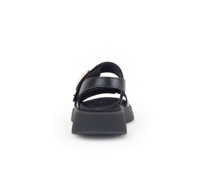 Gabor Damen  Plateau Sandale Schwarz - Glattleder