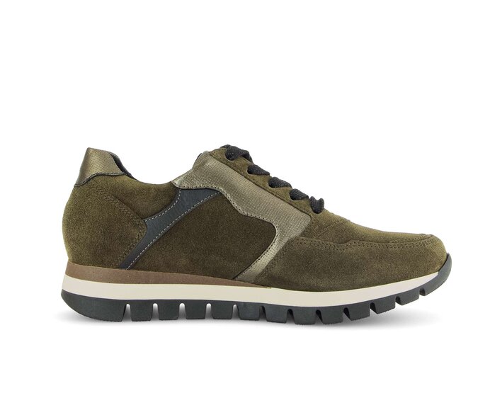 Gabor Damen  Sneaker Low Grün - Materialmix Leder
