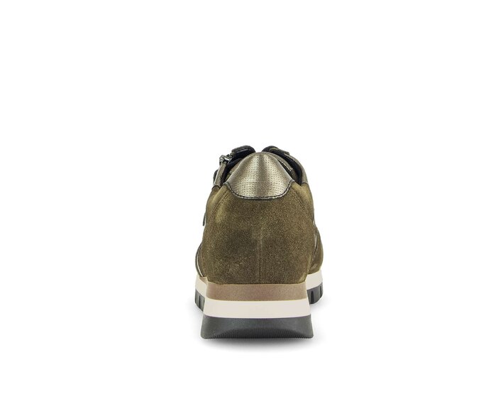 Gabor Damen  Sneaker Low Grün - Materialmix Leder