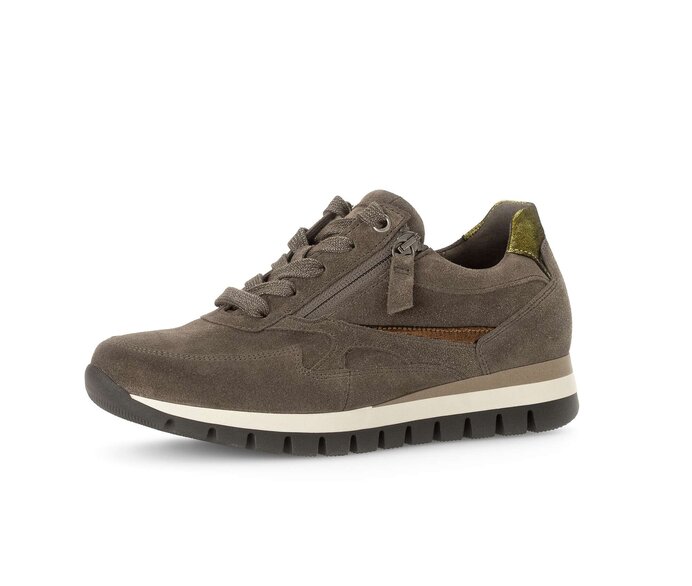 Gabor Damen  Sneaker Low Braun - Materialmix Leder