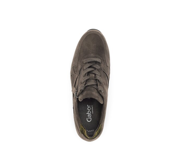 Gabor Damen  Sneaker Low Braun - Materialmix Leder