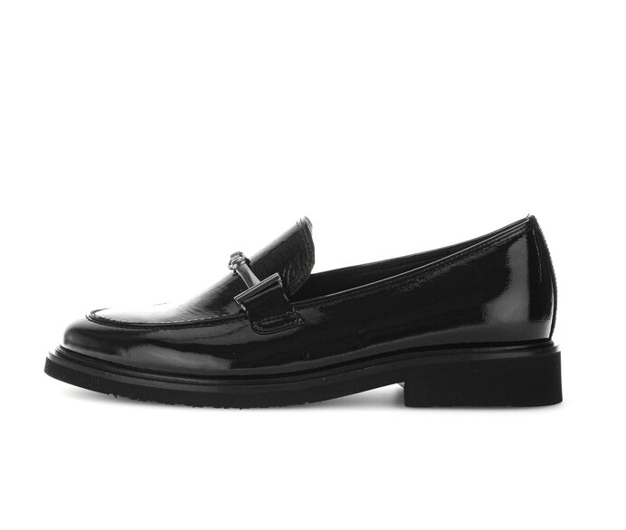 Gabor Damen Slipper Schwarz - Lackleder