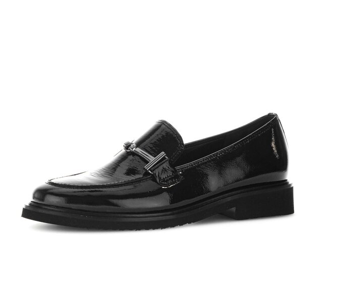 Gabor Damen  Slipper Schwarz - Lackleder