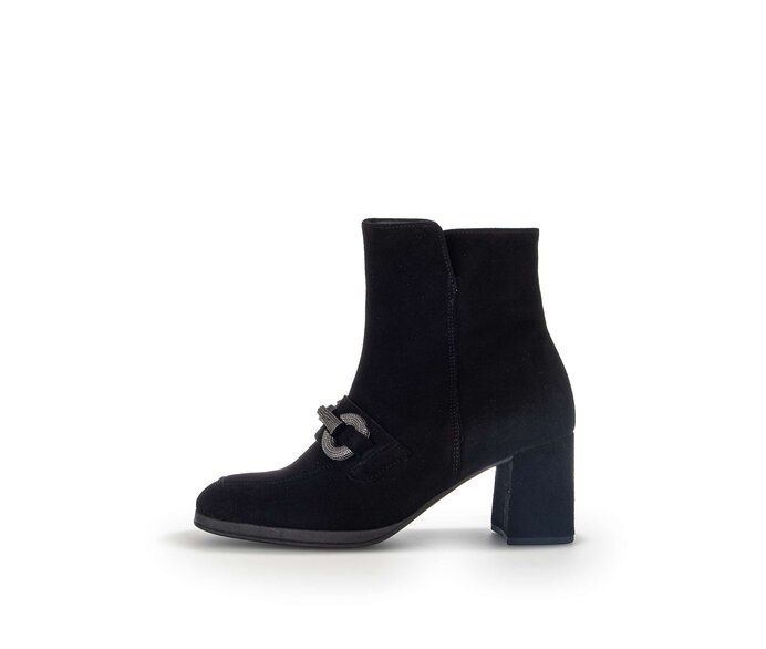 Gabor Damen Elegante Stiefelette Schwarz - Rauleder