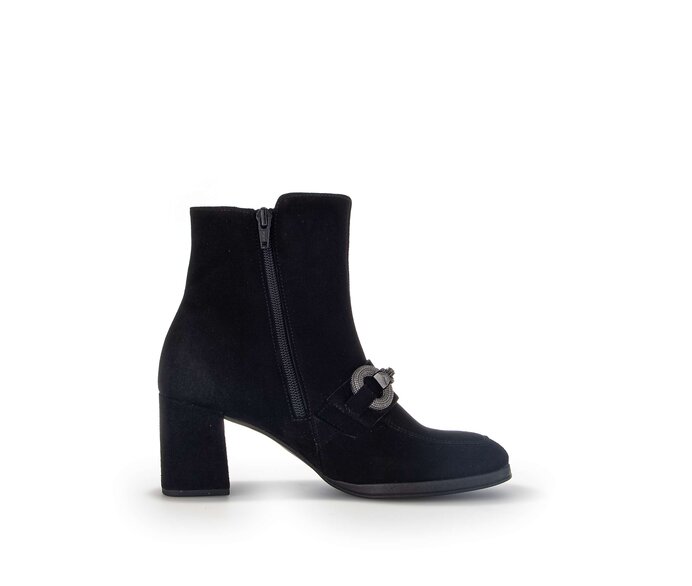 Gabor Damen  Elegante Stiefelette Schwarz - Rauleder