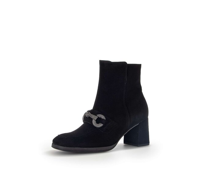 Gabor Damen  Elegante Stiefelette Schwarz - Rauleder