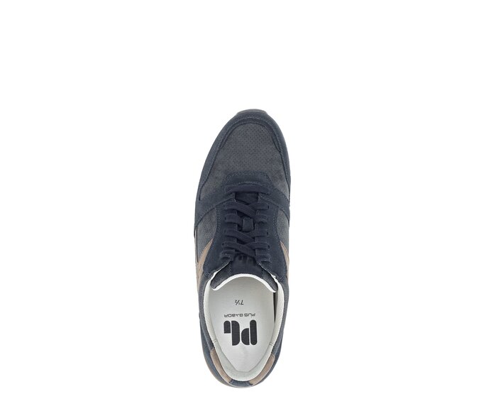 Pius Gabor Herren Sneaker Low Blau - Materialmix Leder/Textil