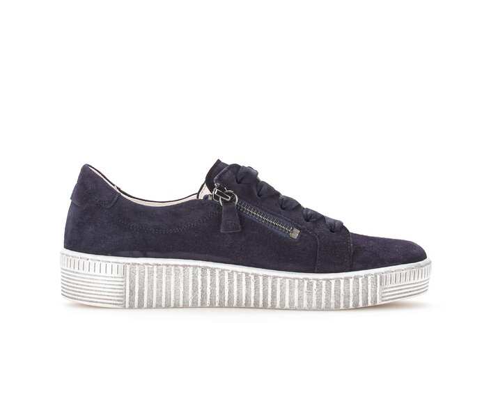Gabor Damen  Sneaker Low Blau - Rauleder
