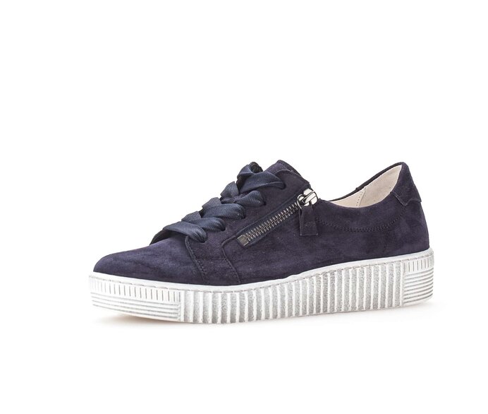 Gabor Damen  Sneaker Low Blau - Rauleder