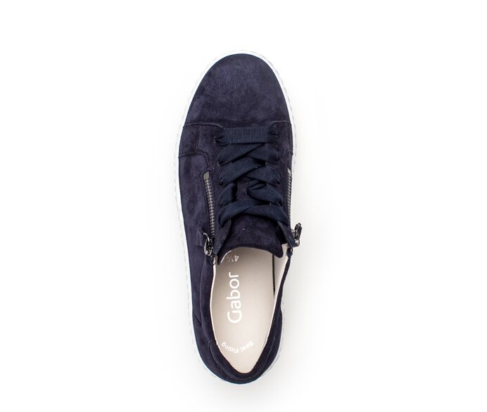 Gabor Damen  Sneaker Low Blau - Rauleder