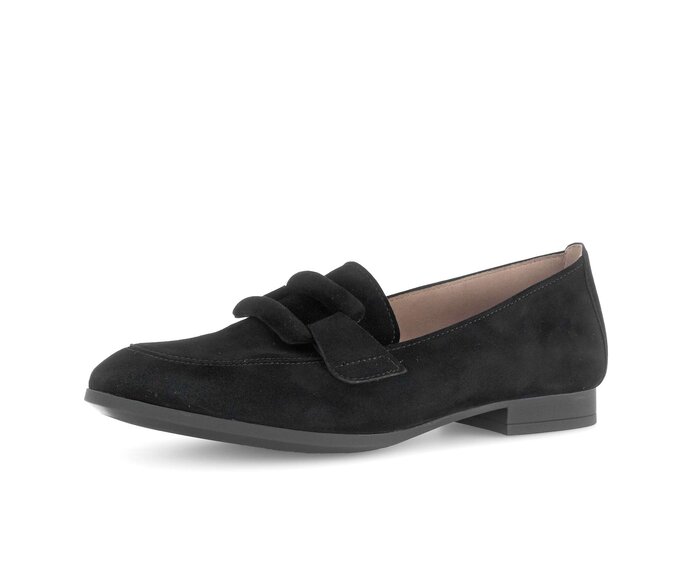 Gabor Damen  Slipper Schwarz - Rauleder