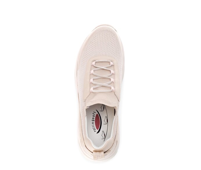 Gabor Damen  Sneaker Low Beige - Materialmix Leder/Lederimitat