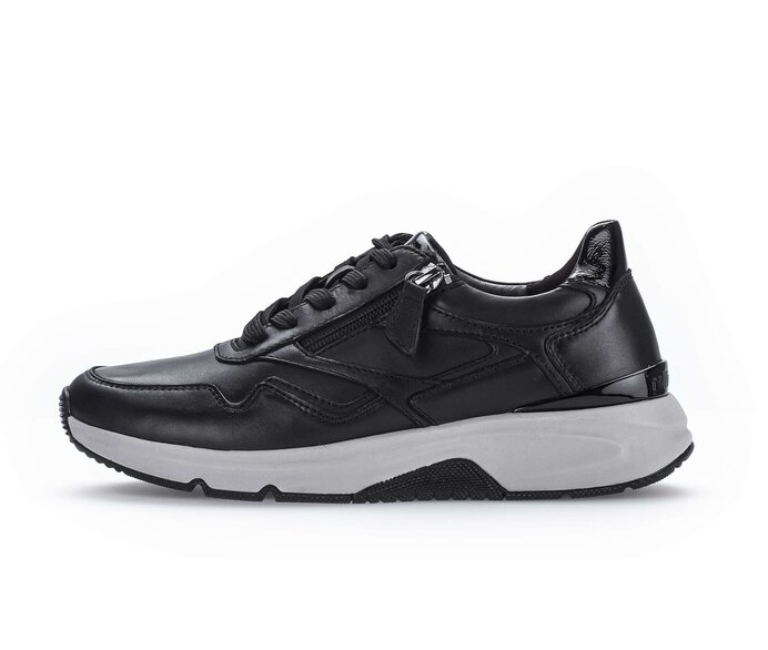 Gabor Damen Sneaker Low Schwarz - Glattleder