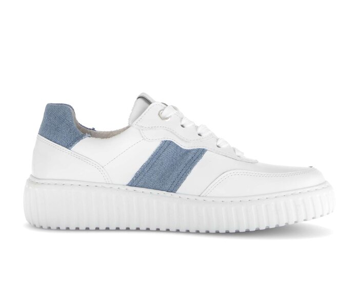 Gabor Damen  Sneaker Low Weiß - Materialmix Leder/Lederimitat