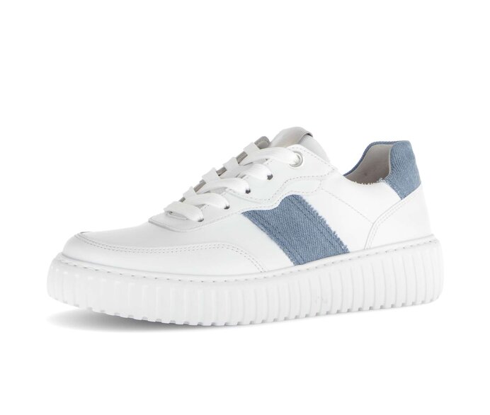 Gabor Damen  Sneaker Low Weiß - Materialmix Leder/Lederimitat