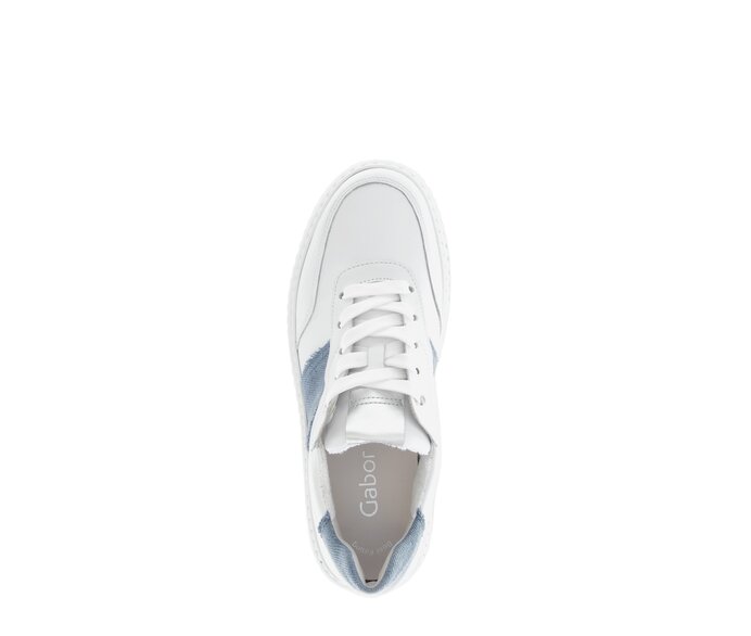 Gabor Damen  Sneaker Low Weiß - Materialmix Leder/Lederimitat