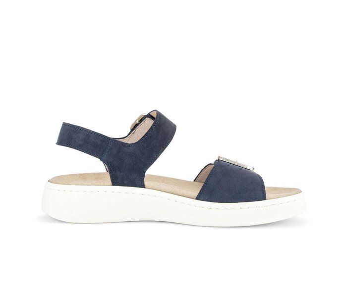 Gabor Damen  Plateau Sandale Blau - Rauleder